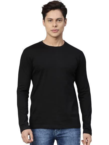 Image of London Crew Round Neck Full Sleeve Regular Fit Casual Cotton Plain Solid Tshirt for Men Full-Solid-23