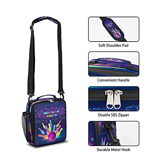 Bowling Ball Kids Lunch Box For Boys Girls Bowling Party Lunch Bag For Kids Insulated Lunchbox With Adjustable Shoulder Strap Teens Cooler Lunch Bag For School Picnic #TOP2