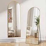 Simple Deluxe Arched Mirror Full Length, 59"x16", Body Wall Mirror with Shatter-Proof Glass, Gold Aluminum Frame, Floor-Standing, Wall-Mounted, Leaning - Image 3