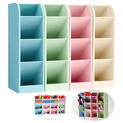 Lostwry 4 Piezas Portalápices Multifuncional, Organizador de Escritorio para Lápices, Lapiceros para Escritorio, Organizador de Pluma para Almacenar Bolígrafos en Escuelas Oficinas