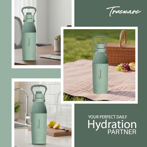 Image of Trueware Aqua Thirst PU Insulated Plastic Water Bottle 1275 ML | BPA Free, Leak-Proof Water bottle Ideal for Office, School, Gym, Sports, Travel and Daily use