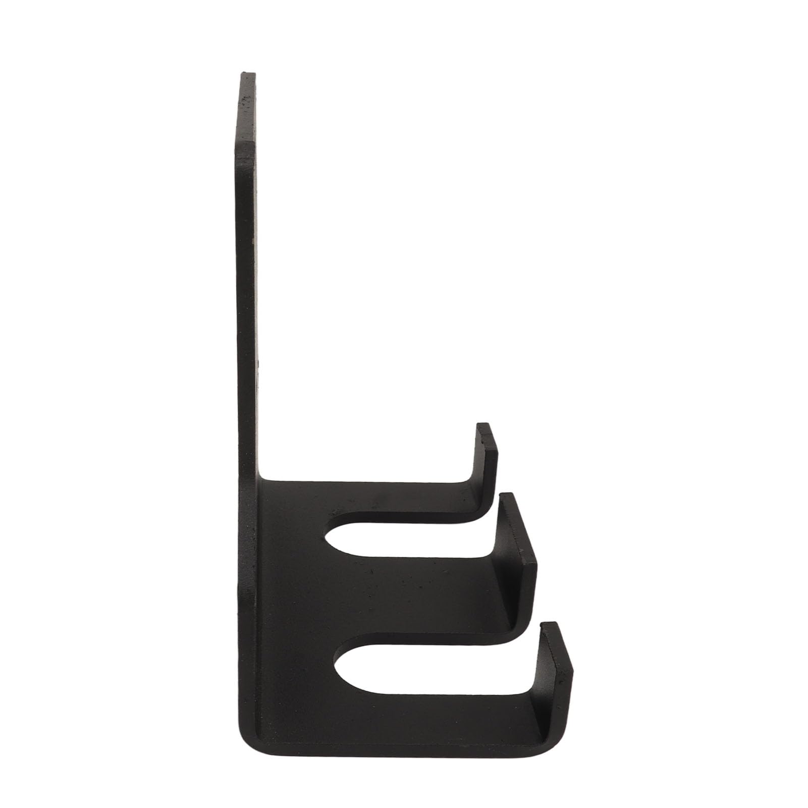 Supporto per bilanciere da parete in acciaio inox, verticale, salvaspazio, ideale per palestra, casa, garage e sala pesi. Finitura resistente con laccatura nera. Dimensioni