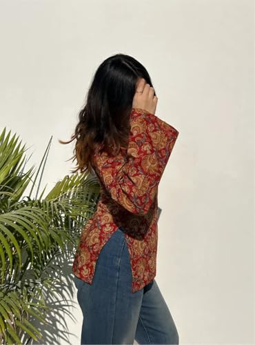 Image of ANNI Designer Cotton Short Kurti for Women | Stylish Kurti | Short Kurti Top | Casual Kurta for Women | Comfortable Cotton Kurtis for Womens