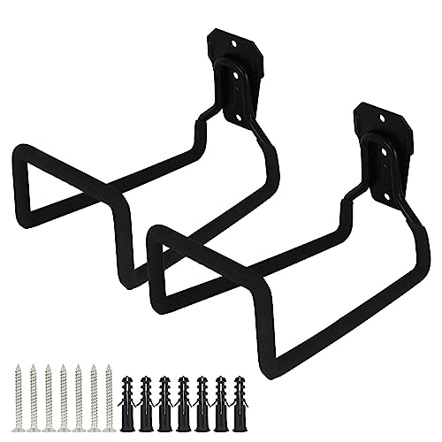 PHYEX 2 Pack Garden Hose Holder Wall Mount, Metal Hanger With Protective Coating, Water Hook for...