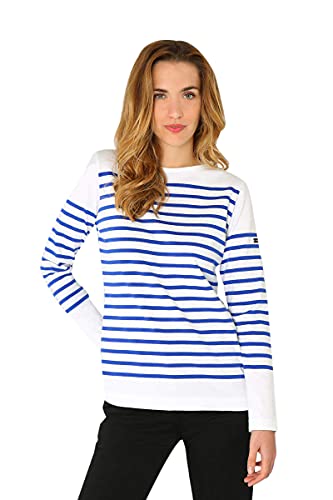 Armor Lux Femme Marinière  Arsenal  Top À Manches Longues, Multicolore (Blanc Etoile Dw5), S