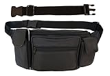 AG Wallets 2 Cell Pouch Large Fanny Pack Waist Bag Organizer With 18" Extension