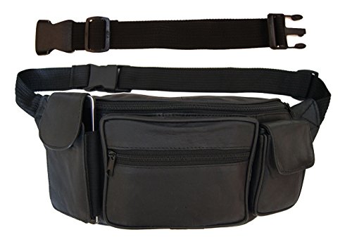 Ag Wallets 2 Cell Pouch Large Fanny Pack Waist Bag Organizer With 18" Extension #TOP30
