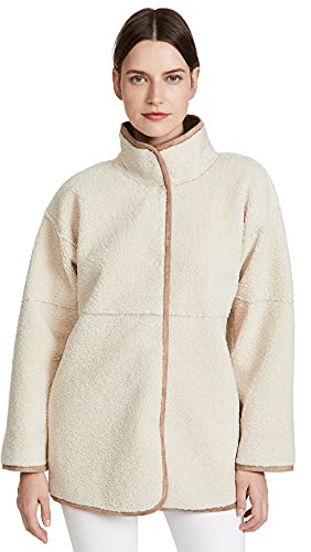 VELVET BY GRAHAM & SPENCER Women's Albany Lux faux Fur Reversible Jacket, Sand, XS