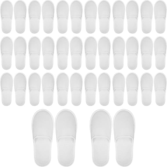 Gziztx 20 Paar Hotelslipper Gästehausschuhe, Einweg-Hausschuhe,...