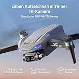 Ameta Drohne mit Kamera 4K und GPS, S50 Lite FPV Drohne für Kinder und Erwachsene mit Auto Return/ 50 Minuten Flugzeit/Follow Me/Intelligent Mode/Gestensteuerung/ 500M Reichweite, Unter 249g