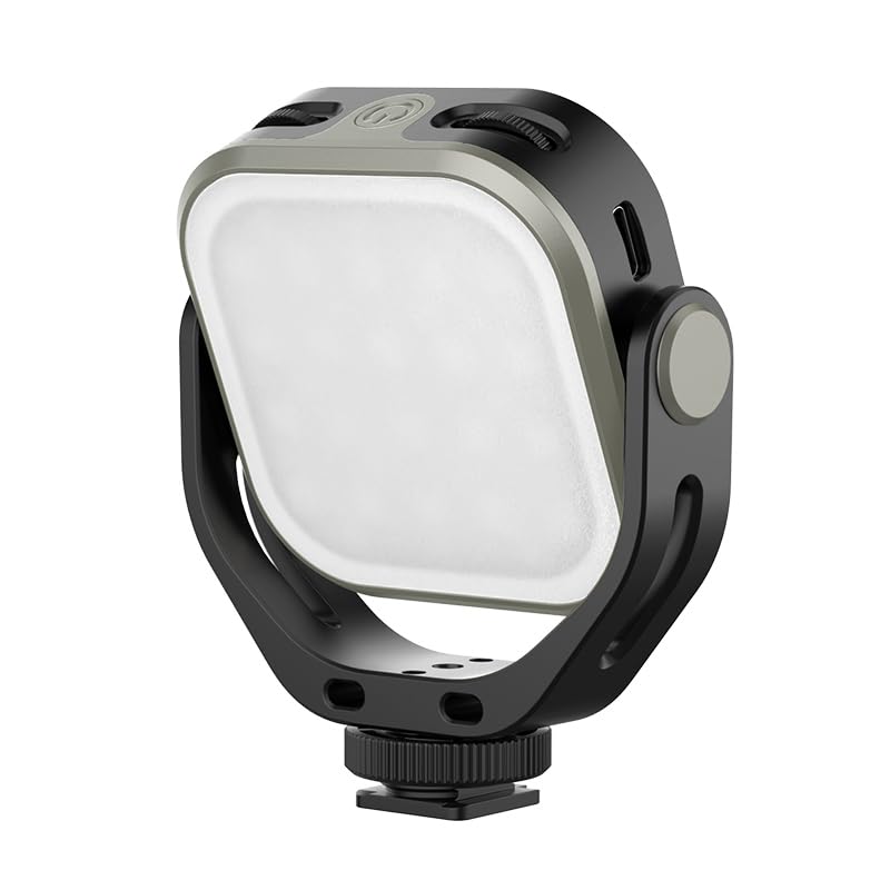 Ulanzi VL66 RGB Multi Color - Lampada per fotocamera, smartphone, tablet e altri - Luce bianca/gialla e 360 colori - inclinabile - con batteria integrata da 2.000 mAh - Nero