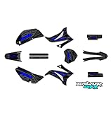 Kalair GFX Graphics Kit for Yamaha TTR 125 (2008-2023) Warrior Series Blue-shift 09 Mil - Dirt pit bike motorcycle stickers, dirtbike racing automotive decal motocross accessories no-plastics