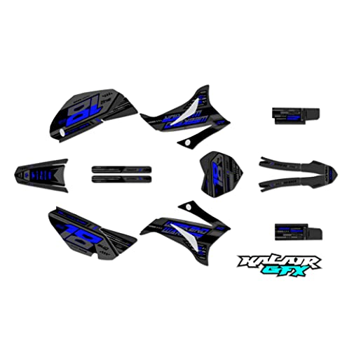 Kalair GFX Graphics Kit for Yamaha TTR 125 (2008-2023) Warrior Series Blue-shift 09 Mil - Dirt bike Custom Racing Graphics Decals Stickers Kit, no-plastics