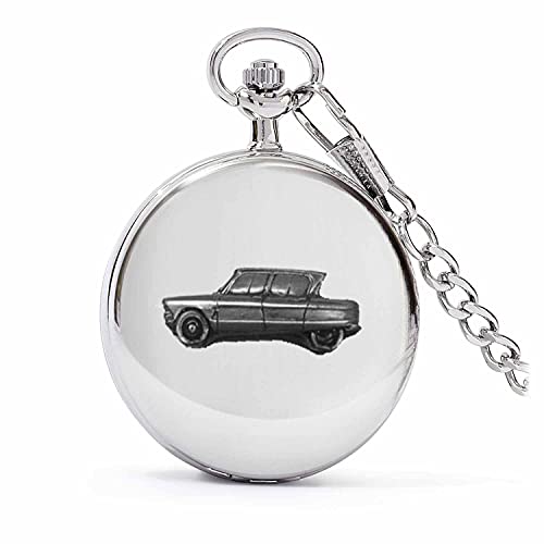 Montre gousset à quartz pour homme avec motif voiture française Ami 6