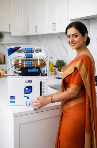 Image of Aqua Grand+ Aqua Water Purifier for Home RO+UV+UF+TDS | Copper + Mineral Guard + Alkaline | For Borewell & Hard Water | 12L| ISI Approve |10 Stage | White Gold | Saves 60% water