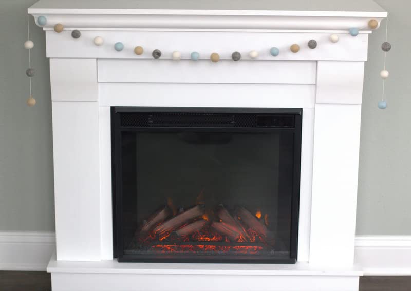 Blue Felt Ball Garland - 1