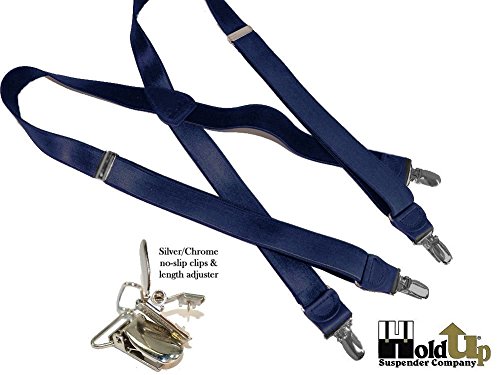 Image of Hold-Up Formal Series Men's X & Y-Back Suspenders with No-Slip Clips | Available in traditional X-back and Y-back styles for business, formal, and dress occasions.