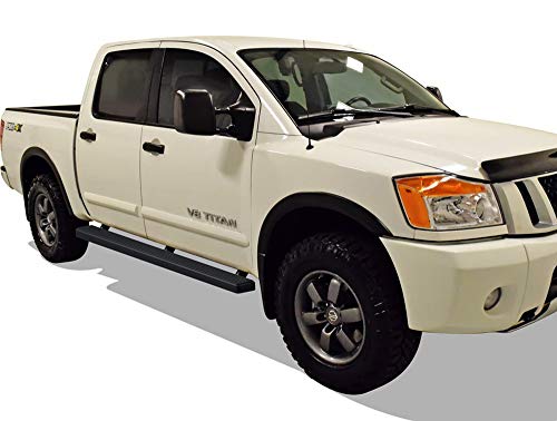 Estribos APS Premium 4in Negro para Nissan Titan miniatura 6