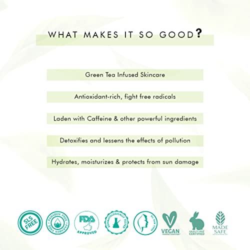 mCaffeine Green Tea Night Hydration Routine with Face Serum & Night Gel | Enriched with Vitamin C | Soothing & Calming Aroma | Pack of 2 - Image 5