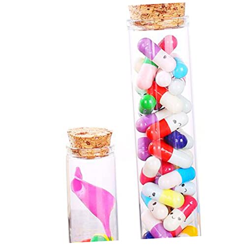 LAPYAPPE 20 Piezas Botella De Vidrio Tapa Tamaño Botellas Con Corcho Masón Recipiente Contenedores Desear Pequeña Etiquetas Miniatura Pequeño Vacío Mini Mason Jars Deseando Té De Madera