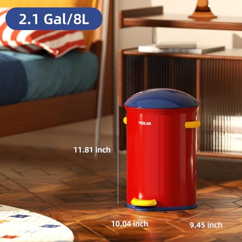 Caneca de basura rectangular de acero inoxidable 8L con pedal miniatura 2