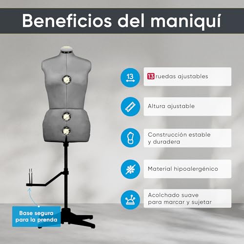 Busto maniquí de moda ajustable para costura y confección de ropa 2