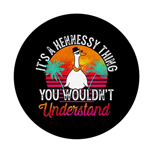 It's A Hennessy Thing You Wouldn't Understand Funny Hennessy PopSockets Swappable PopGrip, Black - Image 3