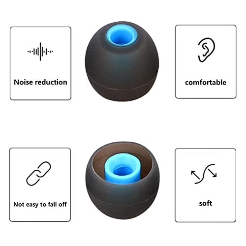 Image of Earbuds Replacement Tips Silicone Earbud Tips Ear Gels Fit for Inner Hole from 3.8mm - 5.1mm Earphones 9 Pairs S /M /L