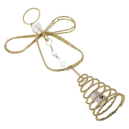 Ángel de Navidad Anticaídas FONDOTIN con Base Espiral para Árbol de Navidad Grande 2