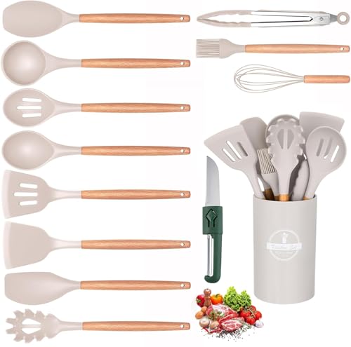 Opiniones y reviews de Paletas de cocina - los más vendidos. 43 Utensilios de Cocina de Silicona, Juego de 13 Herramientas de Cocina Antiadherentes Resistentes al Calor,Viene con espátula/cuchara/agitador/clip, etc., adecuado para utensilios...