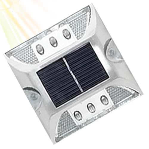 Einfahrtsreflektoren Solar,Solar-Straßenreflektoren | Solar-Wegeleuchten für den Außenbereich - Dauerhafte Solar-Einfahrtsbeleuchtung, Straßen-Solar-Blinklicht für Auffahrt, Autobahn, Gehweg