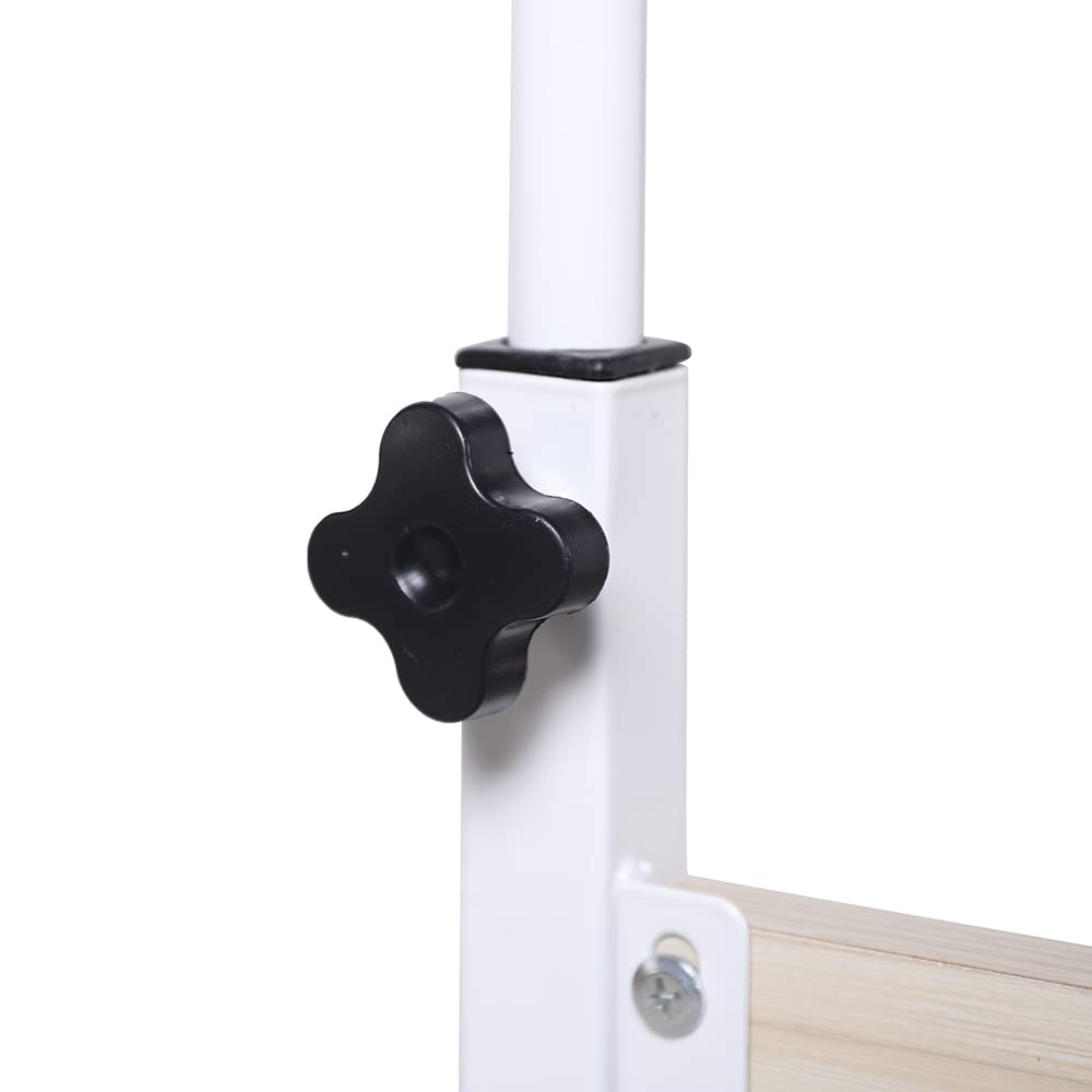 Table de lit sur roulettes d'appoint Mobile pour lit de Soins d'hôpital Hauteur Réglable Bois Simple et Moderne Levage Libre 50 * 35*(55-80) CM