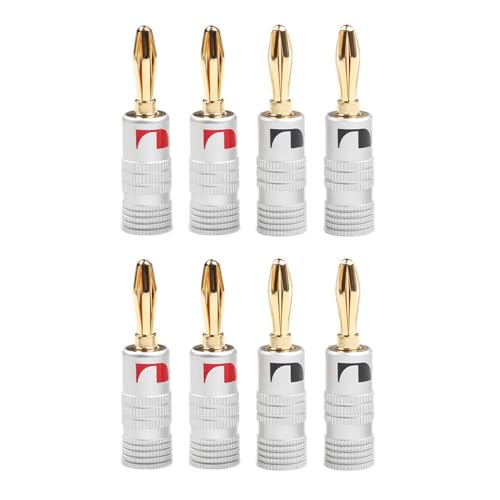 8個 4mmバナナプラグ 新型 24K金メッキ スピーカーナカミチ ビデオスピーカーコネクタ ビデオスピーカーアダプタ スピーカープラグバナナプラグコネクタ