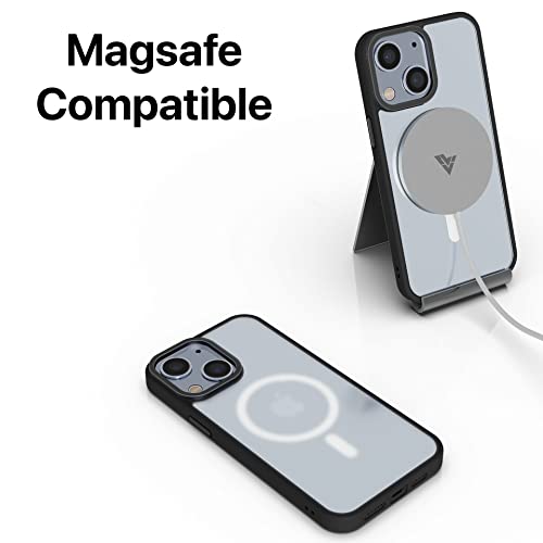 Image of Vaku Luxos Trans Armor MagPro for iPhone 14 Plus Cover Case, 6 Feet Drop, Metal Ring Camera Protection, Shockproof, Scratch Resistant, Slim, Compatible with MagSafe Back Cover - Black