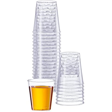 Comfy Package Clear Hard Plastic Shot Glasses [1 oz. - 100 Count] Cover