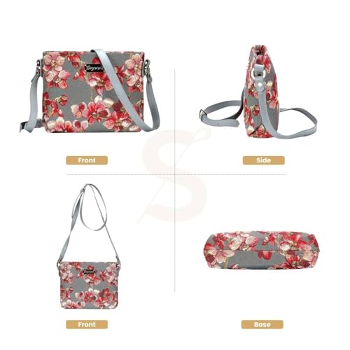 Image of Signare Tapestry Crossbody Bag Sling Shoulder Purse for Women