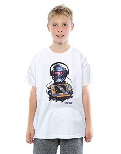 Image of Marvel Boys Guardians of The Galaxy Star Lord Cassette T-Shirt 5-6 Years White