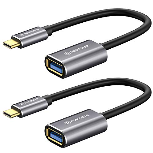 POSUGEAR Cable OTG Tipo C [2 Pezzi] Adaptador USB C a USB 3.0 OTG USB C,Compatible con Huawei, Honor, Moto, Samsung, Oneplus, Sony, Xiaomi Redmi, Pocophone etc.