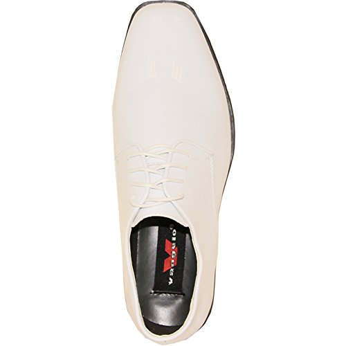 Vangelo Men's Tuxedo Shoes Tux-1 Wrinkle Free Dress Shoes Formal Oxford White Patent 9W #TOP5