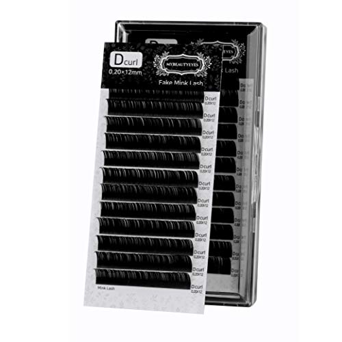 Preisvergleich Produktbild Wimpernverlängerunugen Fake Mink Lash / Individuelle Wimpernverlängerungs Zubehör Salonverwendung / D Curl Dicke 0.07-0.20mm und Länge von 8-15mm MIX (0.20mm, 14mm)