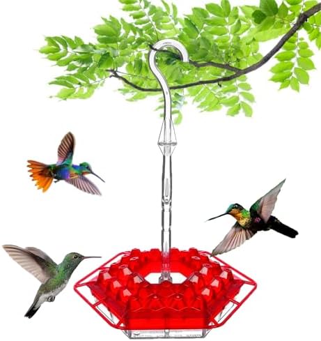 Bird perch with built in feeder: Which 5 will transform your yard? 7 Shirem Hummingbird Feeder, Hummingbird Feeder for Outdoors, Hanging Ant and Bee Proof with Perch and Built-in Ant Moat, 30 Feeder Ports, Easy to Clean and Refill