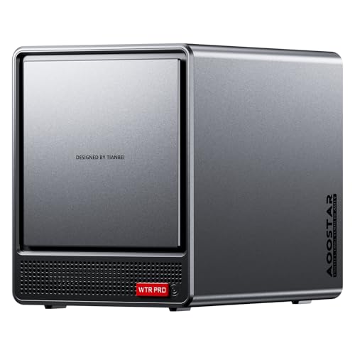 AOOSTAR WTR PRO AMD R7 5825U 4+2 Bays Desktop NAS Without RAM/SSD/OS,with 2*M.2 Slots, 2 * 2.5GB LAN，Supports 3-Screen 4K Display Home Sever/Mini Home Lab