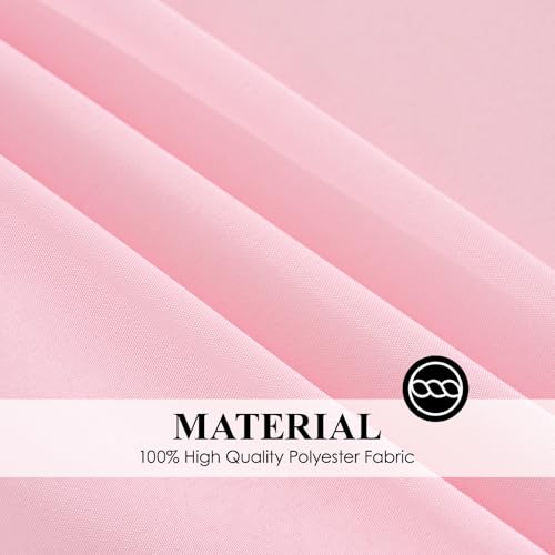 Aocoz Round Tablecloth 132 Inch 2 Pack Pink Tablecloths Washable Decorative Linen Polyester Table Clothes Cover for Dining Table Banquets Buffet Parties and Wedding by Aocoz - Image 6