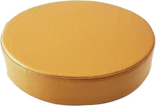 Image of Round Seat Cushion Stool Pad Soft Velvet Anti-Slip Washable Chair For Bar Outdoor Car Elderly Swivel Wheelchair Mobility 360 Rotating(Gold,45cmx5cm)