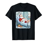 Krankenhauszimmer Kostüm mit Weihnachtsmann im Bett T-Shirt