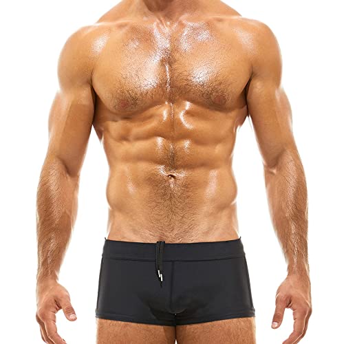 UXH Swimwear Men Sexy Mesh Open Back Swimsuits Swim Briefs Bikini Board Surf Shorts Trunk2