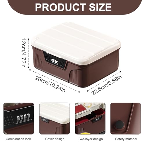 Caja de bloqueo de refrigerador para proteger documentos y medicinas 8
