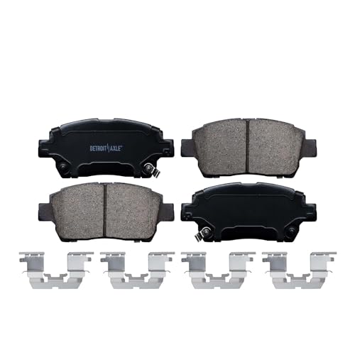 Image of Detroit Axle - Front Brake Kit for 2004 2005 2006 Scion xA xB | Drilled Disc Brake Rotors Ceramic Brake Pads Replacement Brakes and Rotors