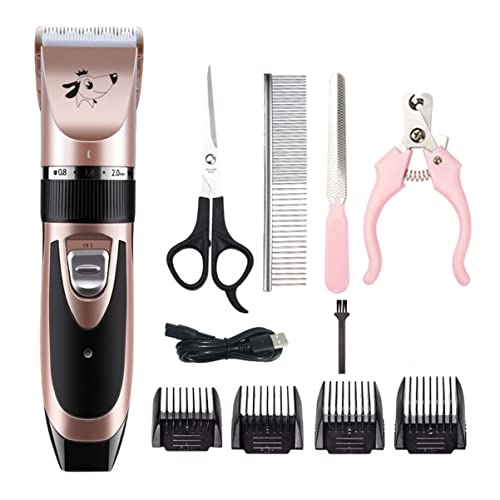 SUPVOX Pet Hair Clippers for Dogs Electric Shaver Pet Hair Trimmer 4pcs Tool Set