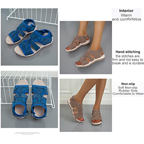 Womens Adjustable Touch Closure Comfort Walking Sandals,Beach Sandals with Arch Support Suitable for Outdoor Travel.3